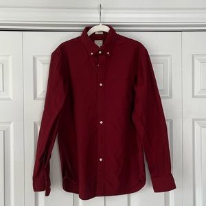 J Crew red Oxford shirt men’s medium